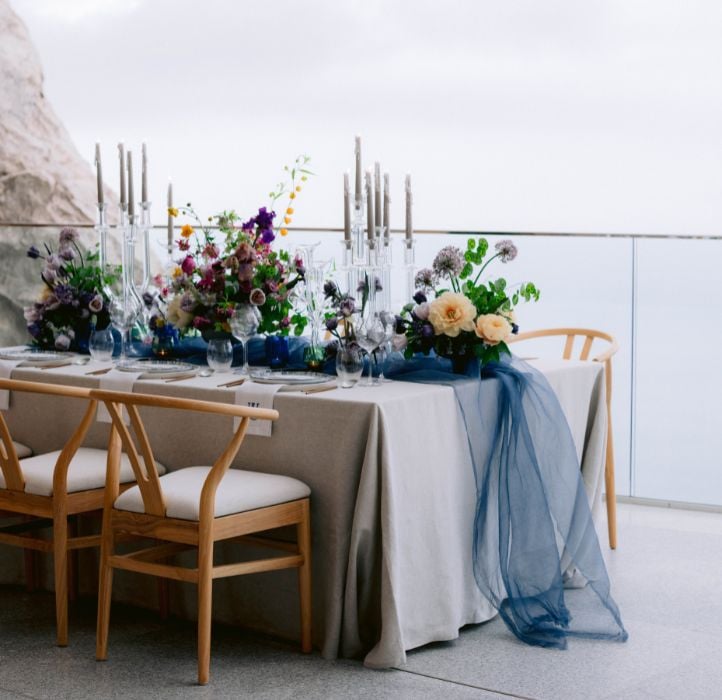 Table décorée pour un évènement au Maybourne Riviera -